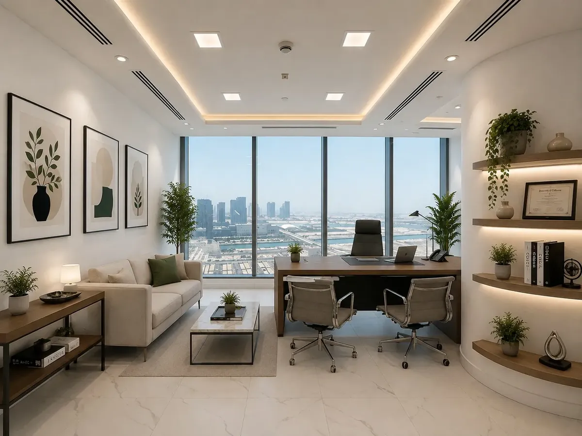 Coworking space Al Reem Island — sunlit office at Aegis Coworking, Level 38, Addax Tower